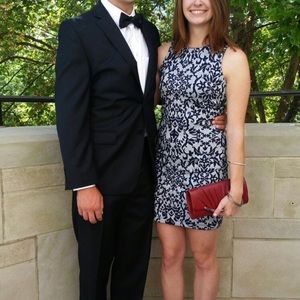 Embroidered Semi-Formal Dress